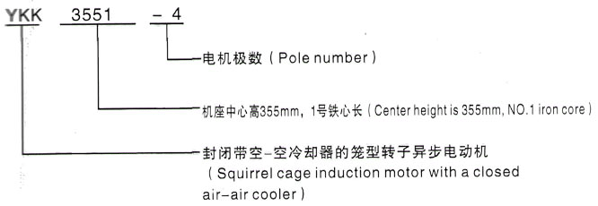 YKK系列(H355-1000)高压永昌三相异步电机西安泰富西玛电机型号说明